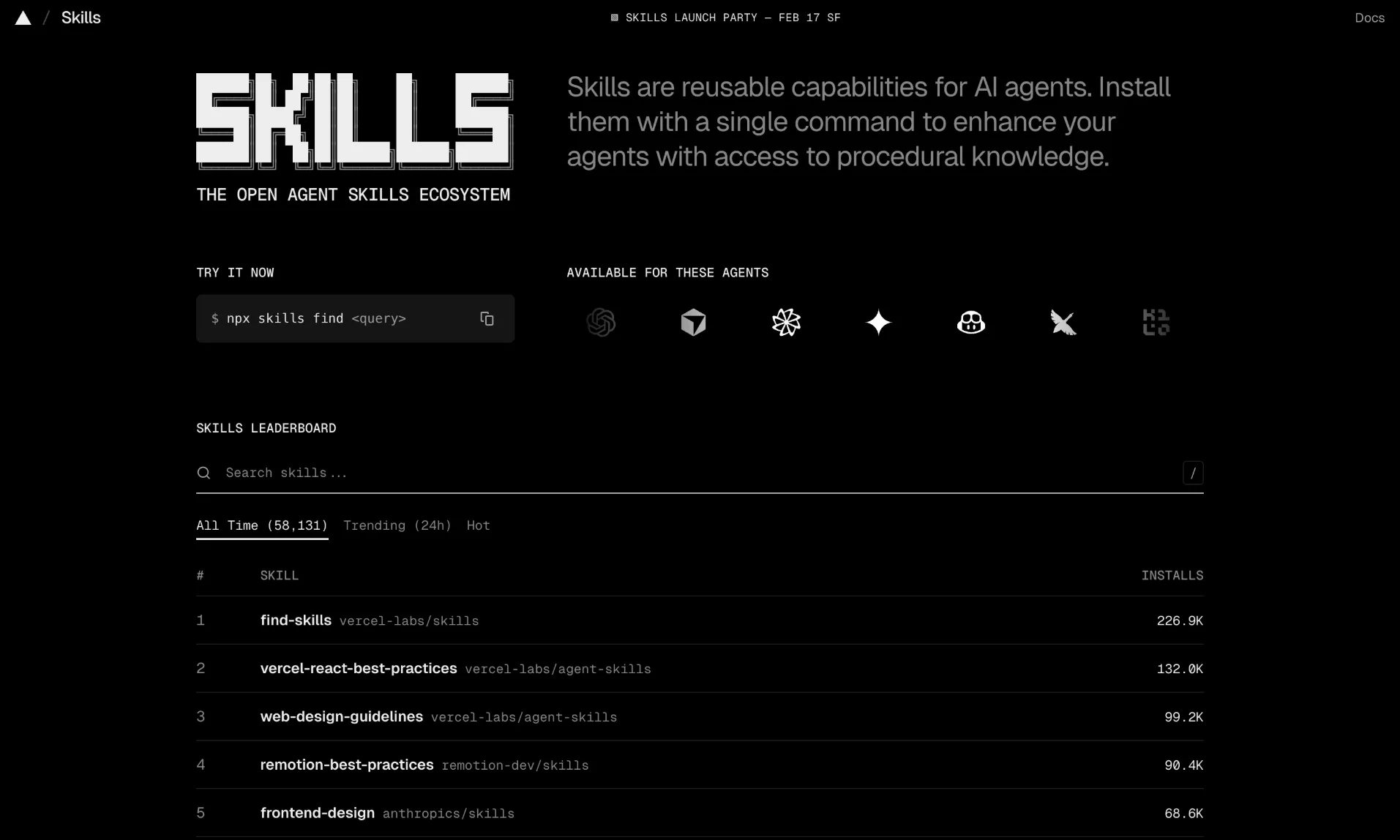 Skills.sh Registry