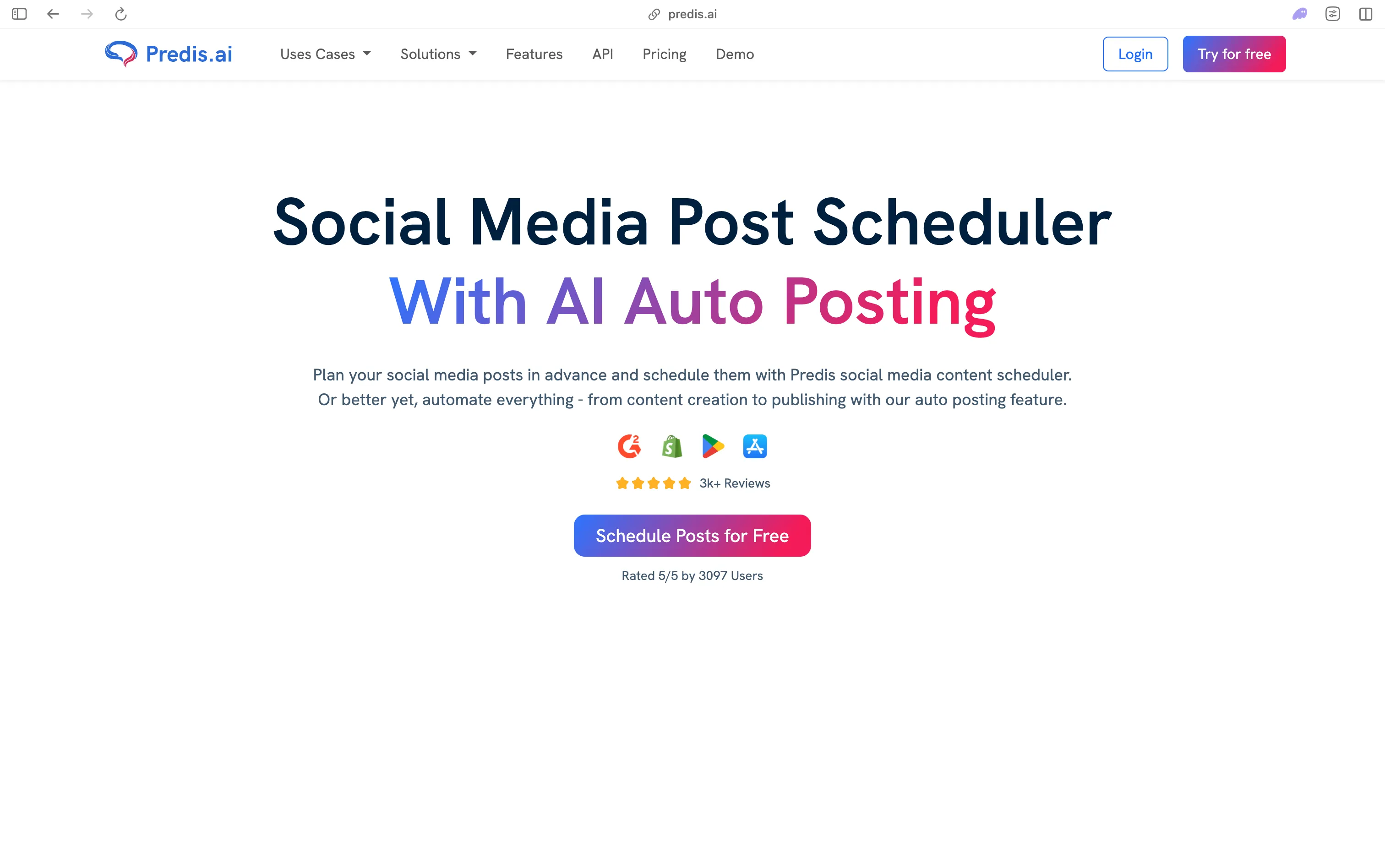 Predis AI social content creation and scheduling