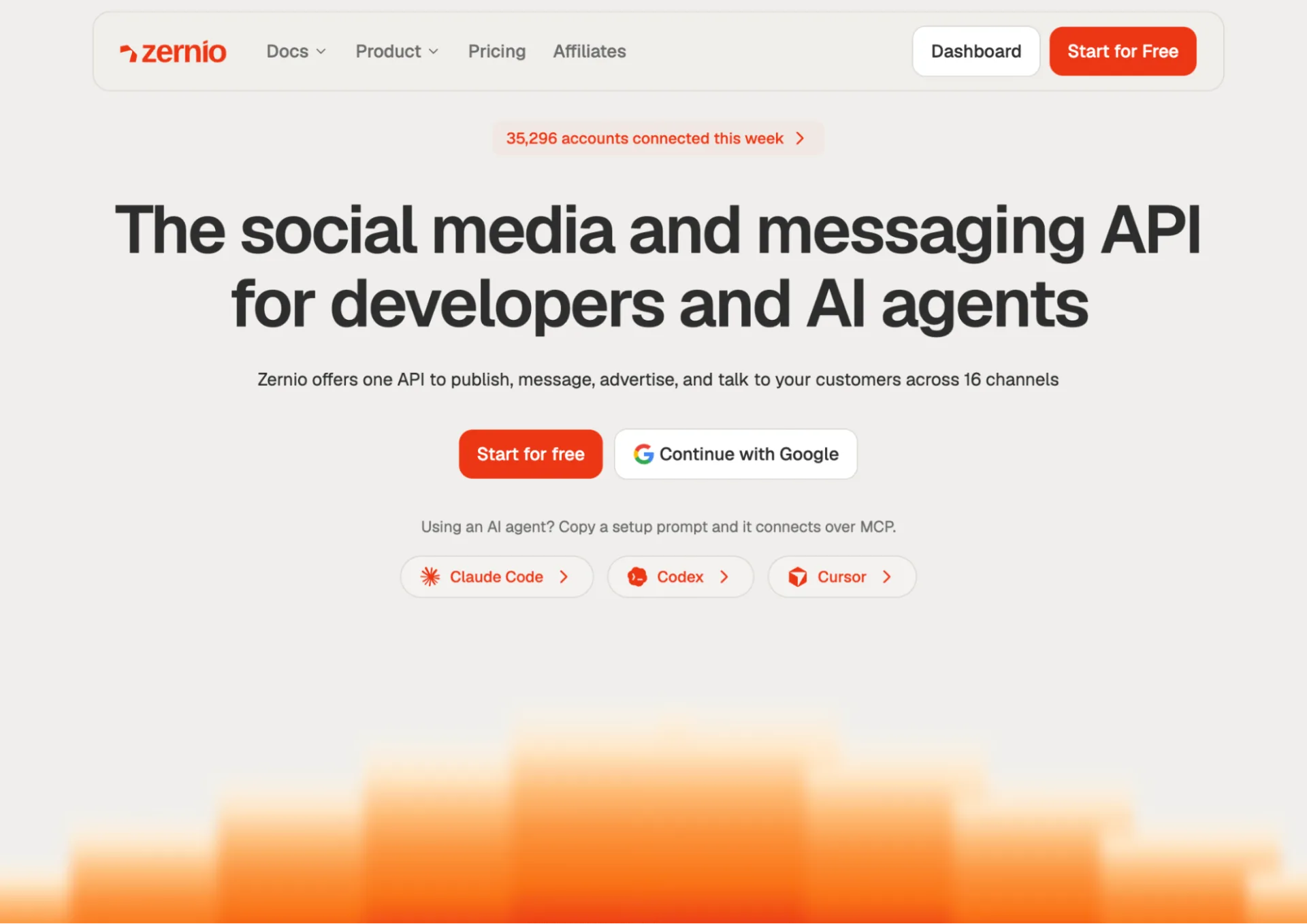 Zernio unified social media API for developers and AI agents