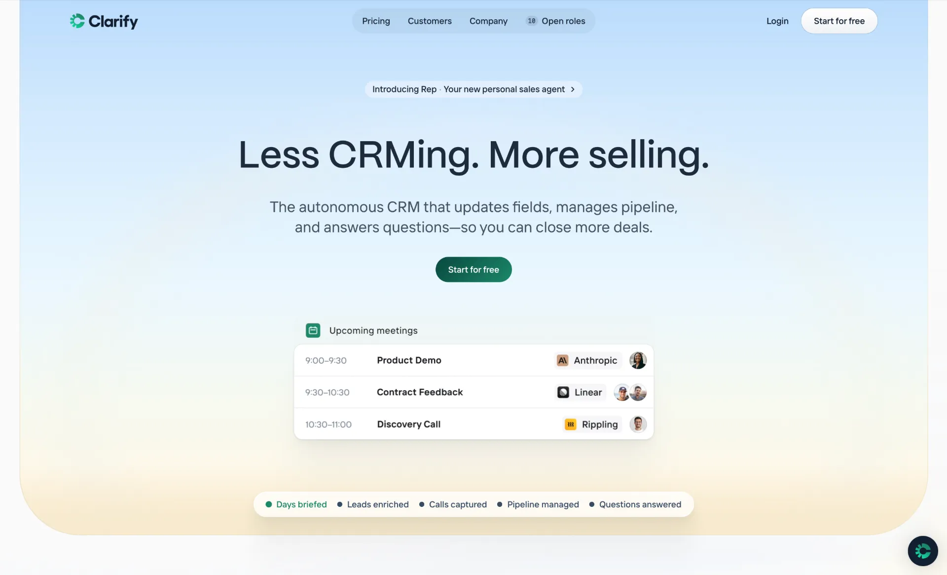 Clarify Autonomous AI CRM