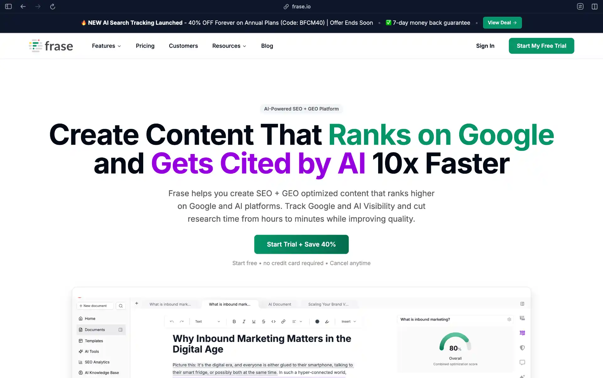 Frase AI Content Research