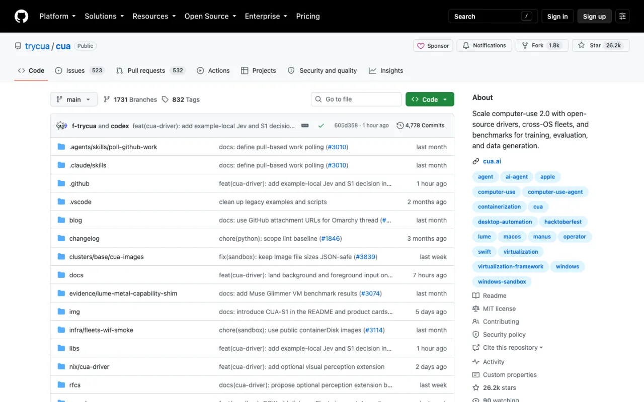 trycua cua github repository