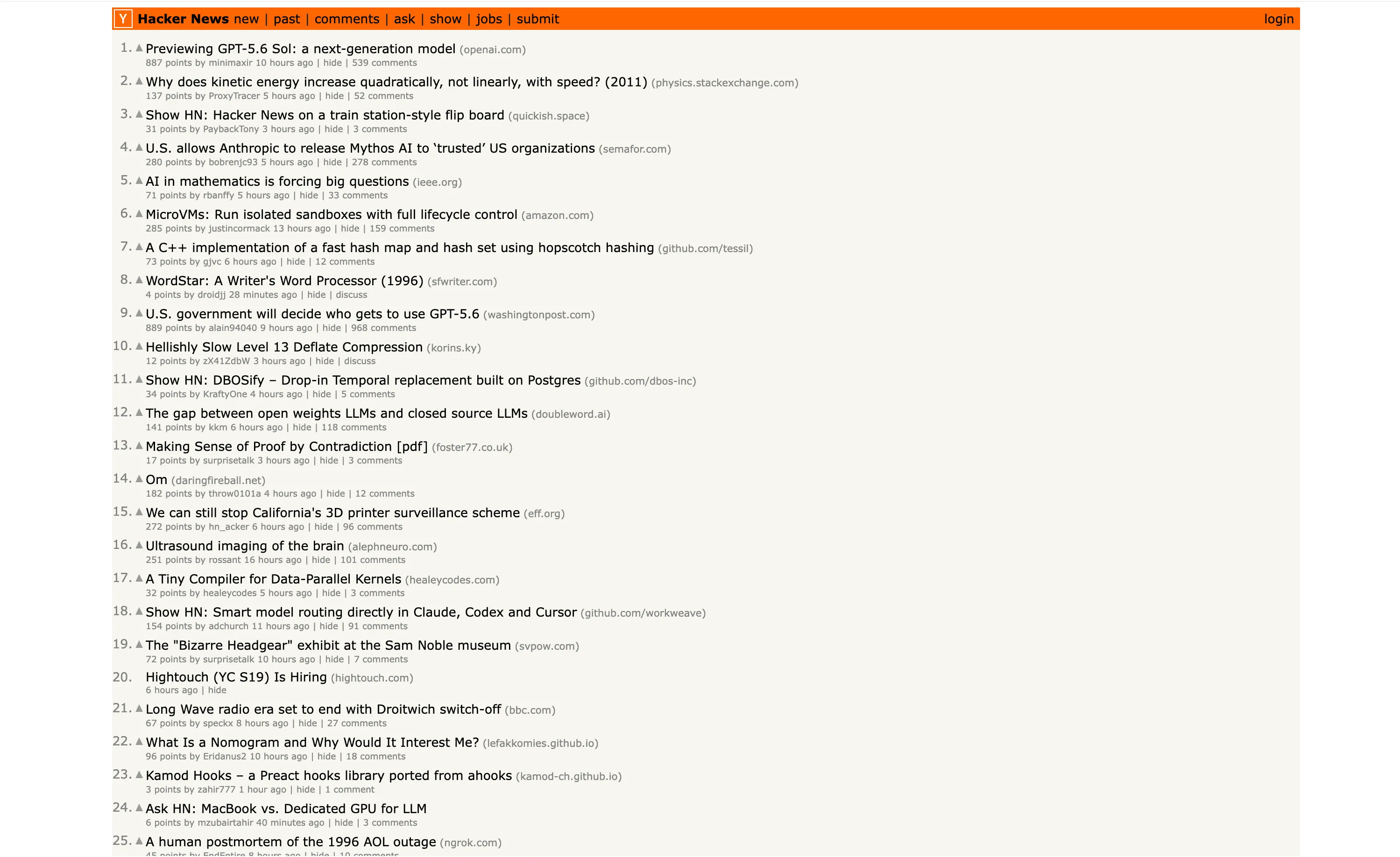 Hacker News Show HN