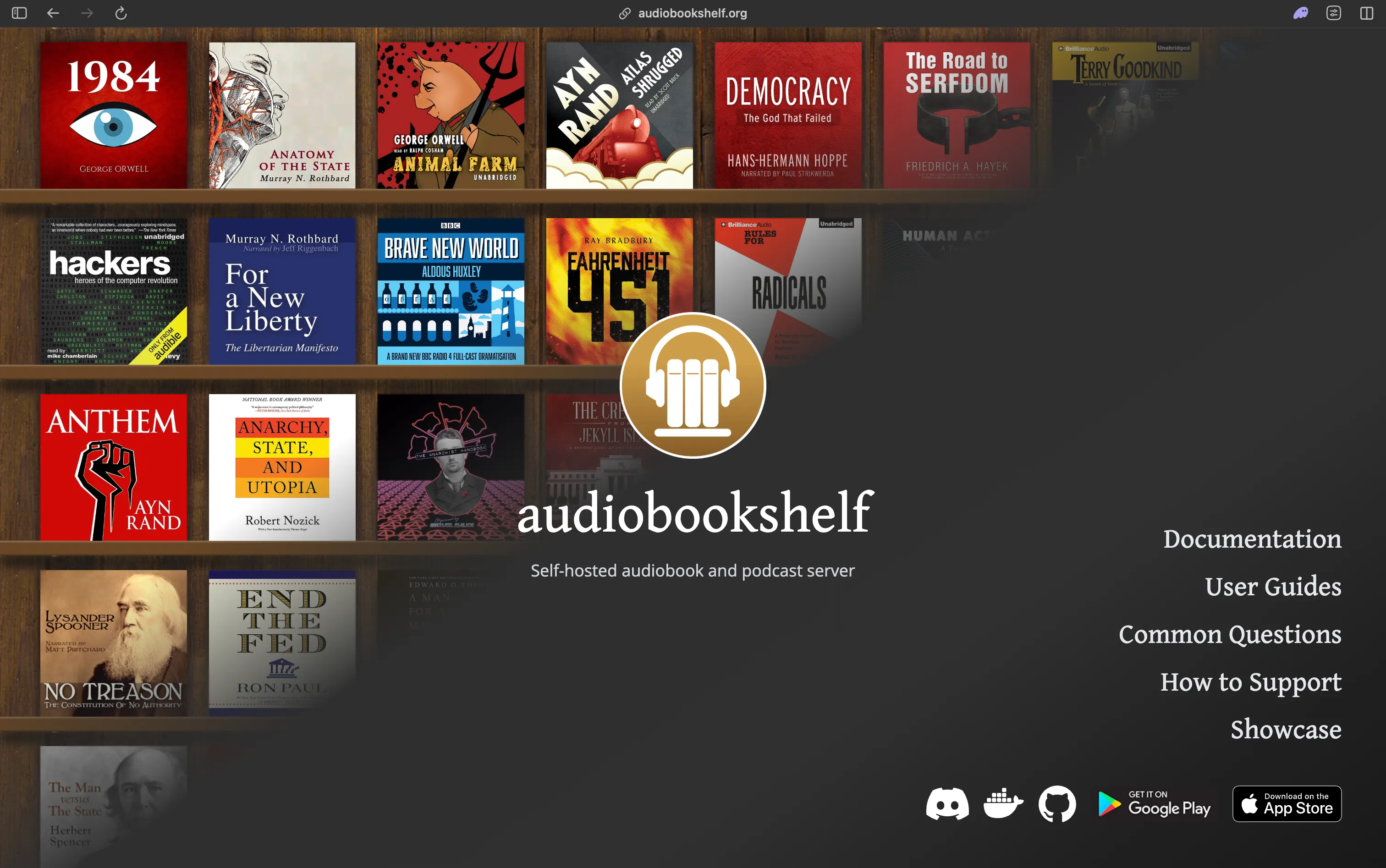 Audiobookshelf Self-Hosted Audiobook Server