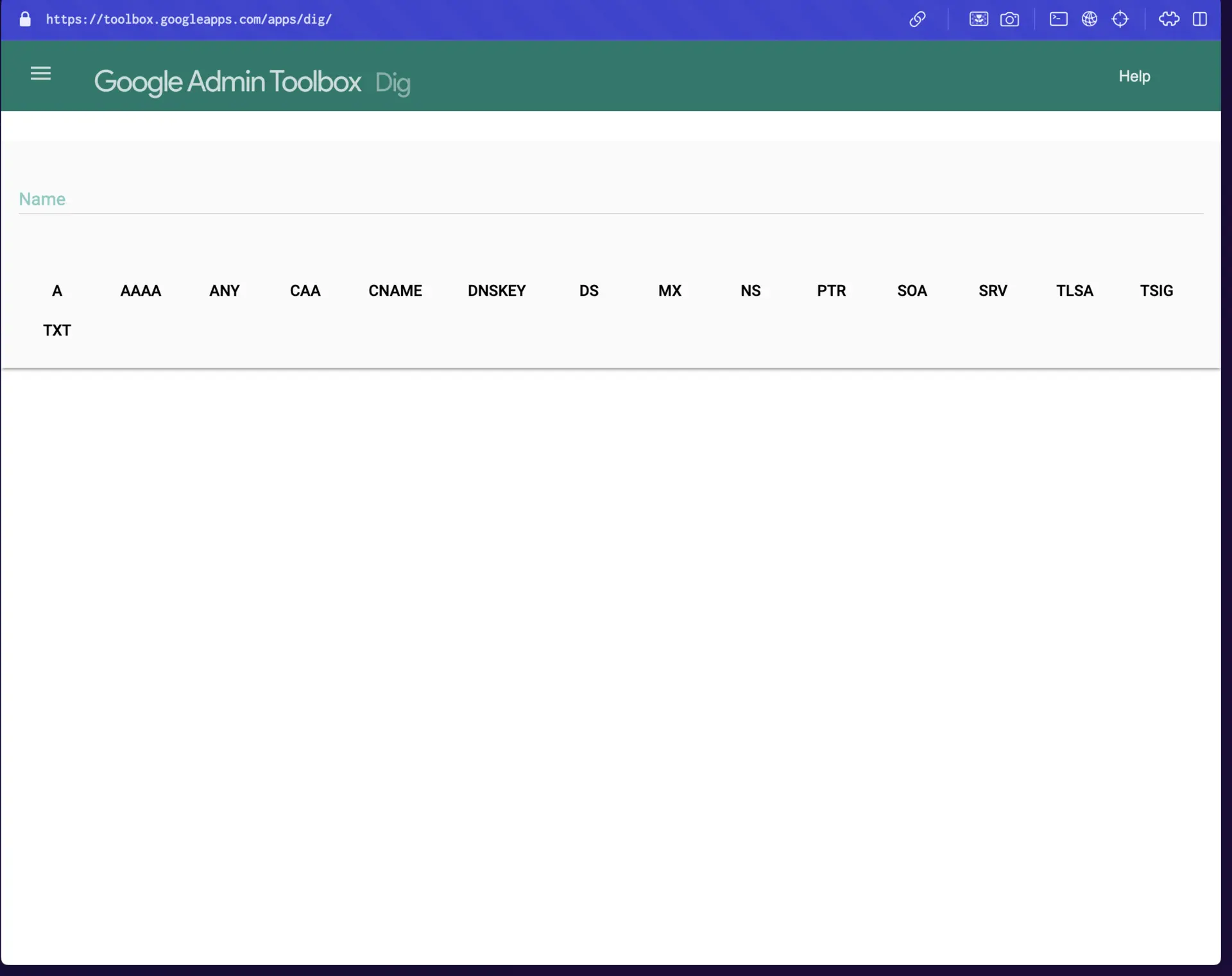 Google Dig for checking dns records to avoid dns_probe_finished_nxdomain error
