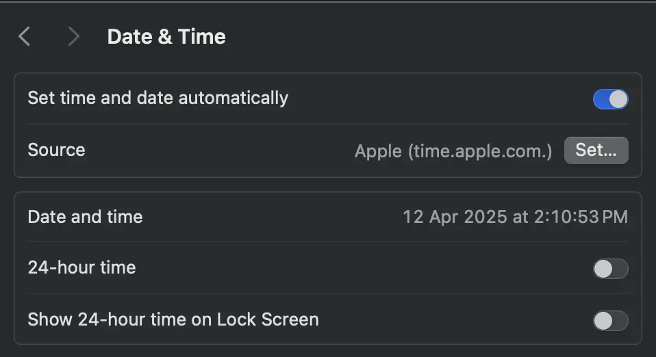 Check System Date and Time