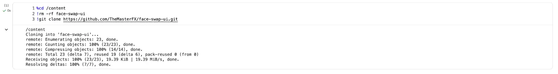 Clone the Face Swap UI Repository