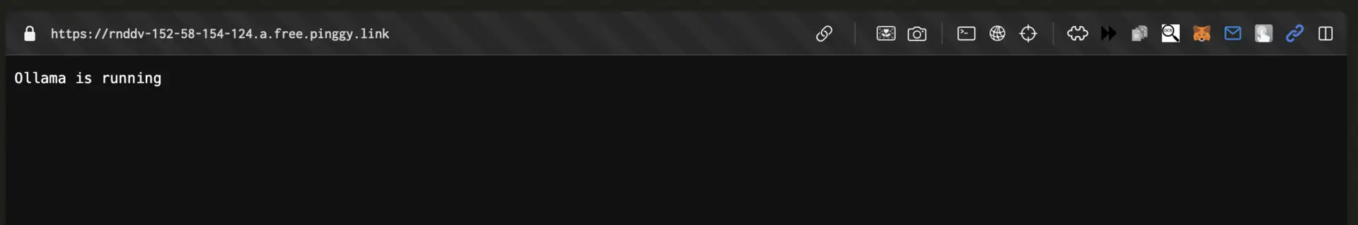 ollama api test using pinggy url