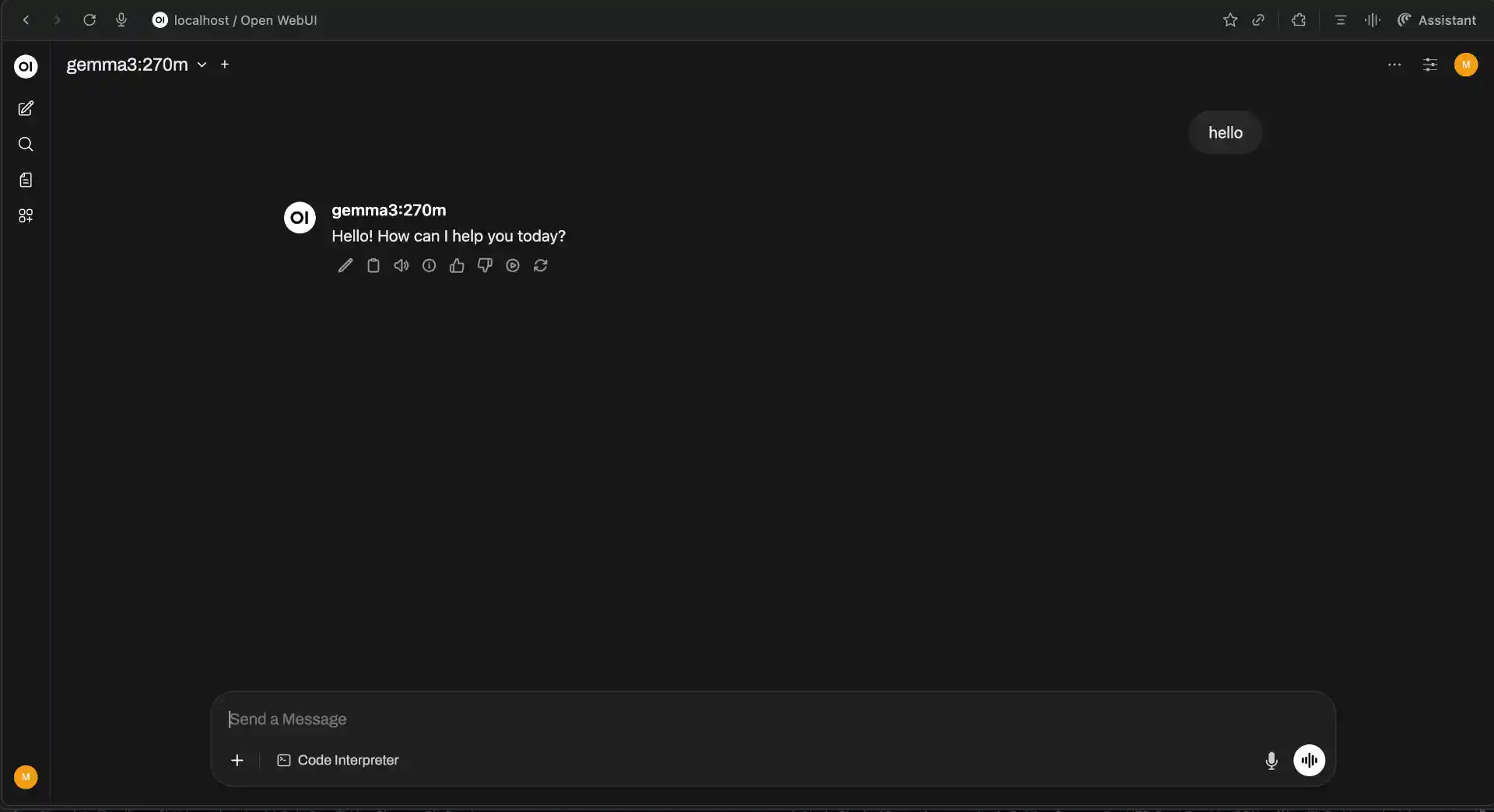 Open WebUI on localhost