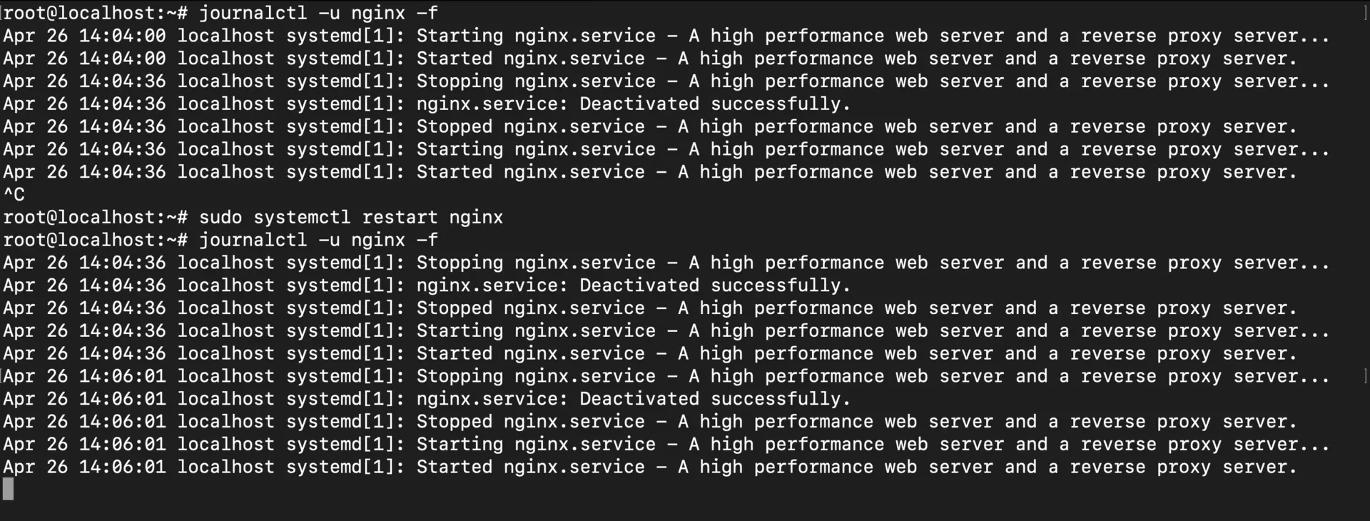 Monitoring a Service During Restart