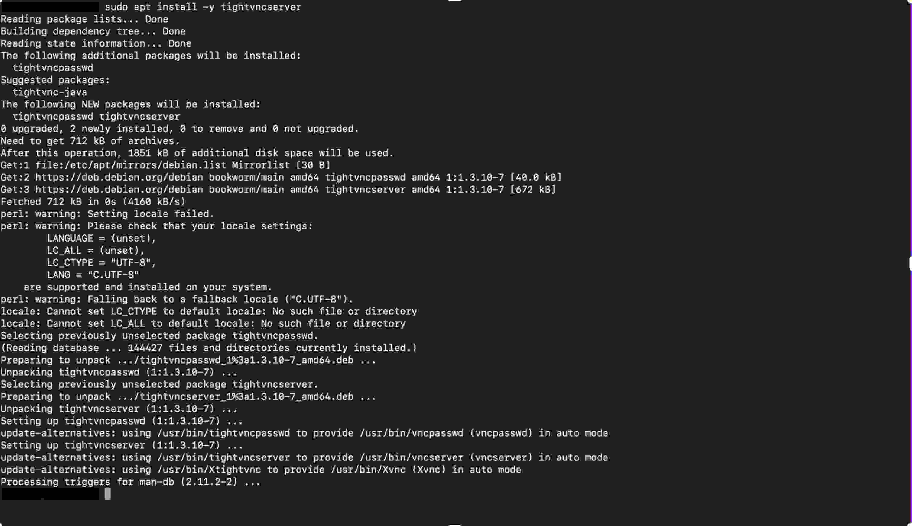 install tightvncserver