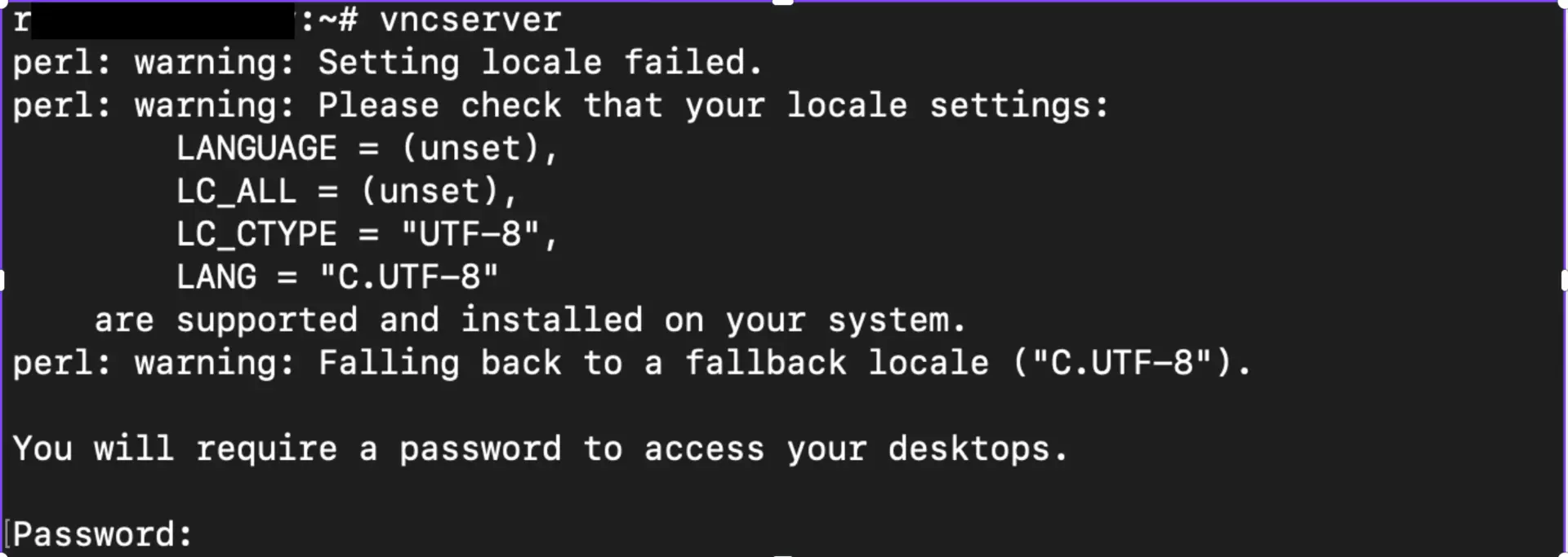 Set VNC Password