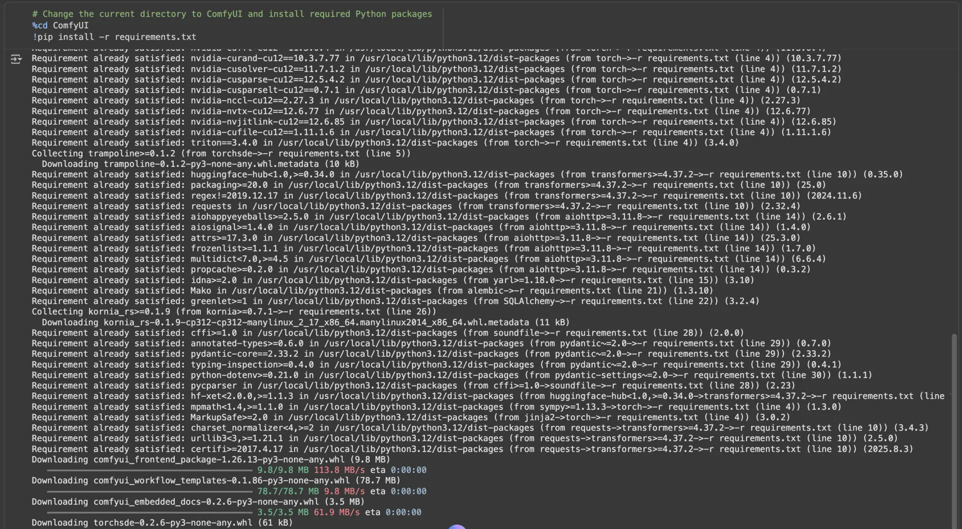 Install ComfyUI Requirements