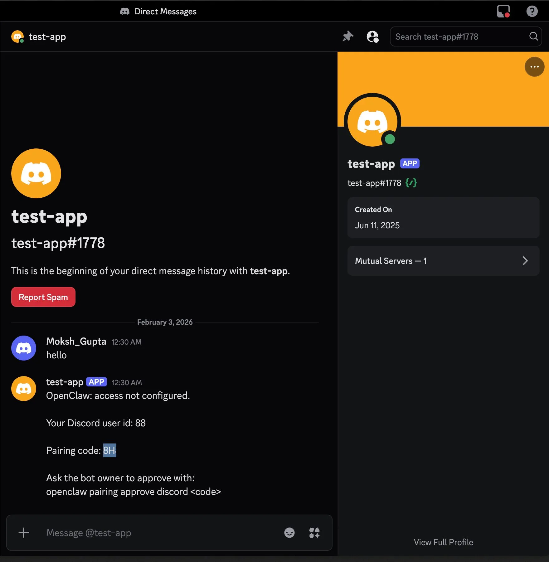 OpenClaw Pairing Code
