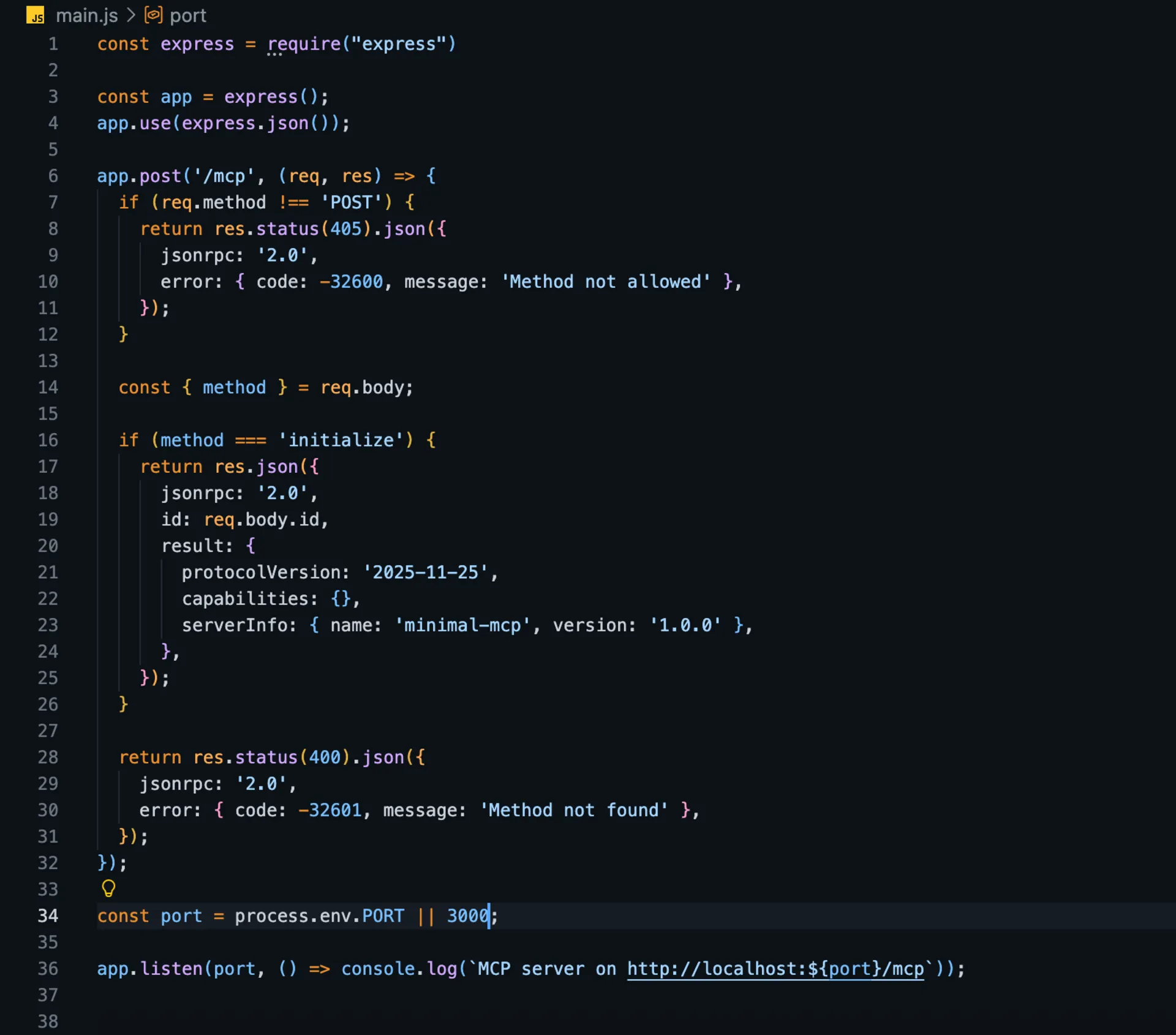 Running MCP server locally