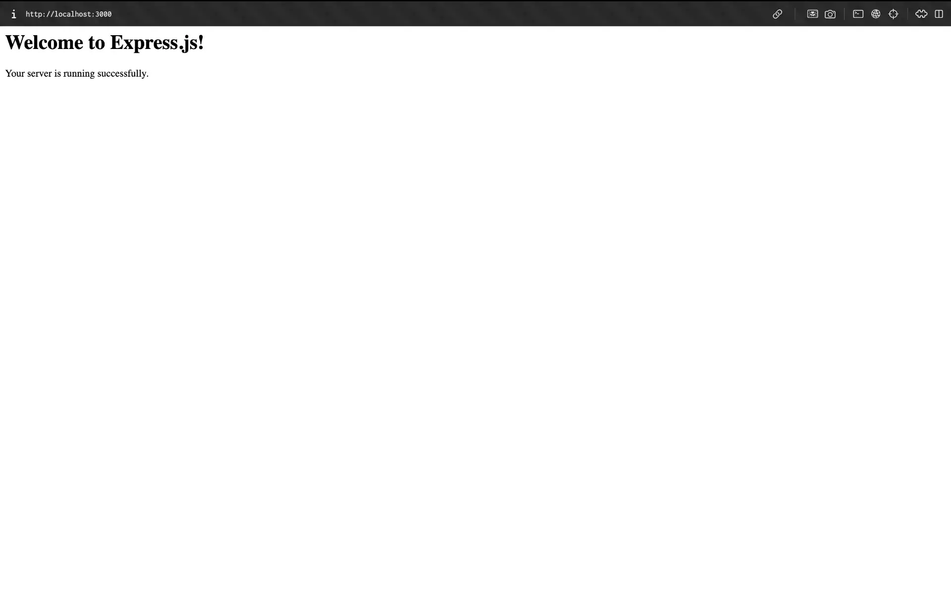 Express.js App Running on Localhost