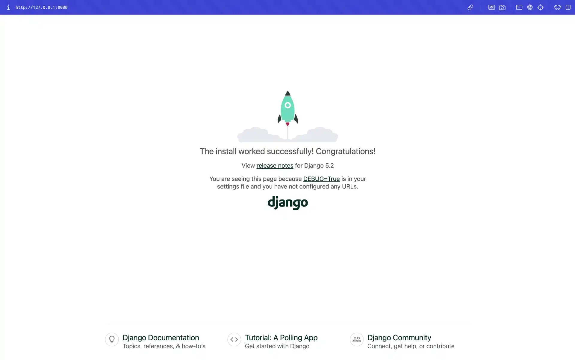 Django Running on Localhost