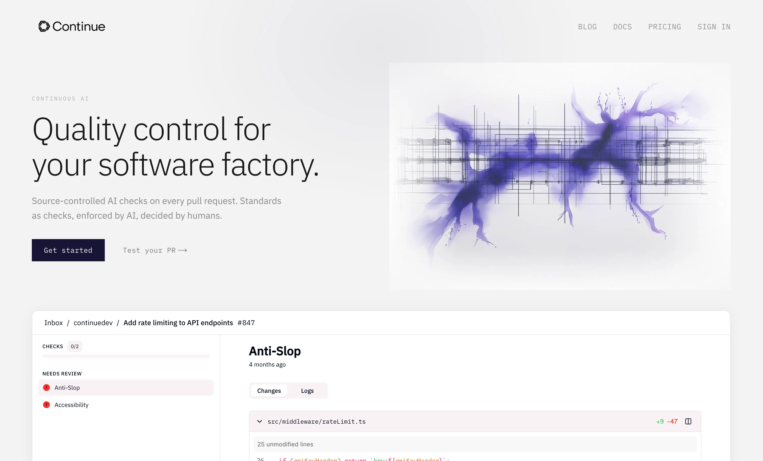 Continue.dev open-source RAG-based coding assistant