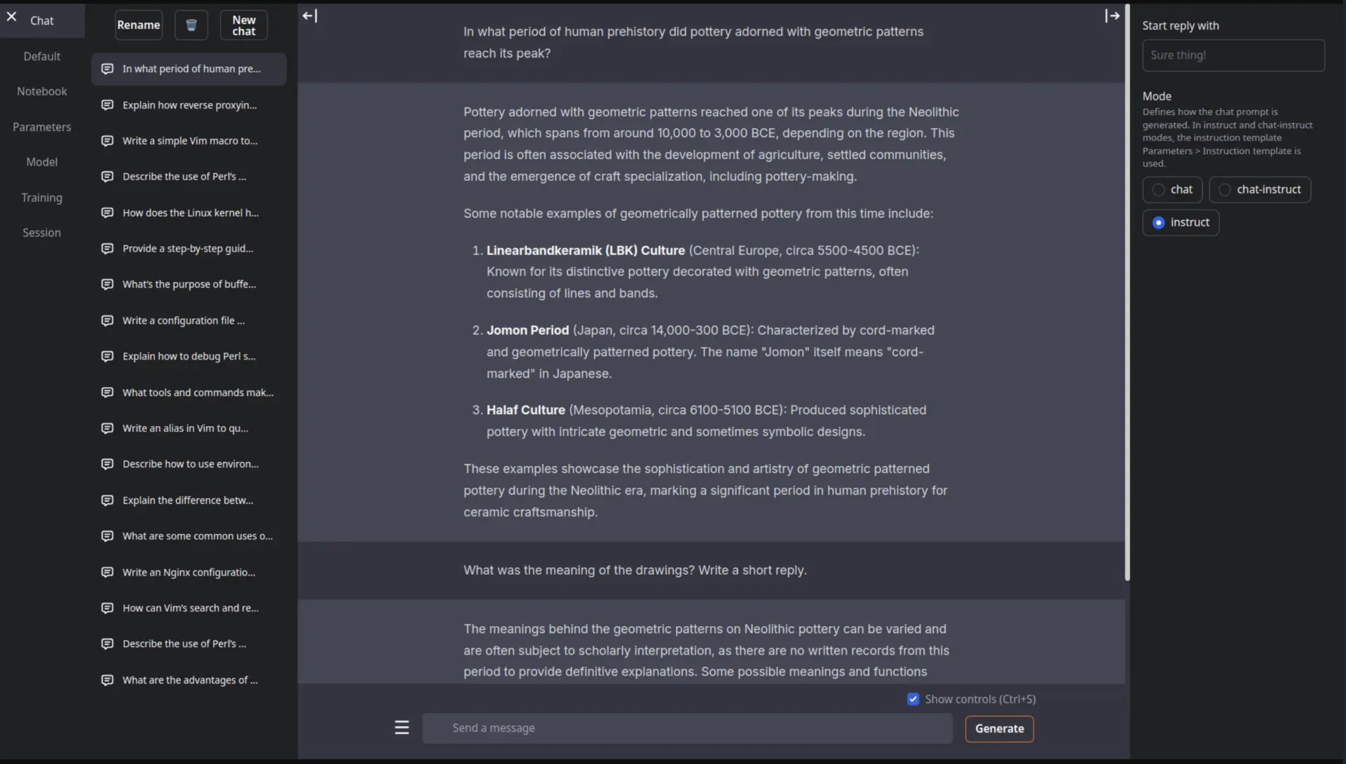 text-generation-webui interface