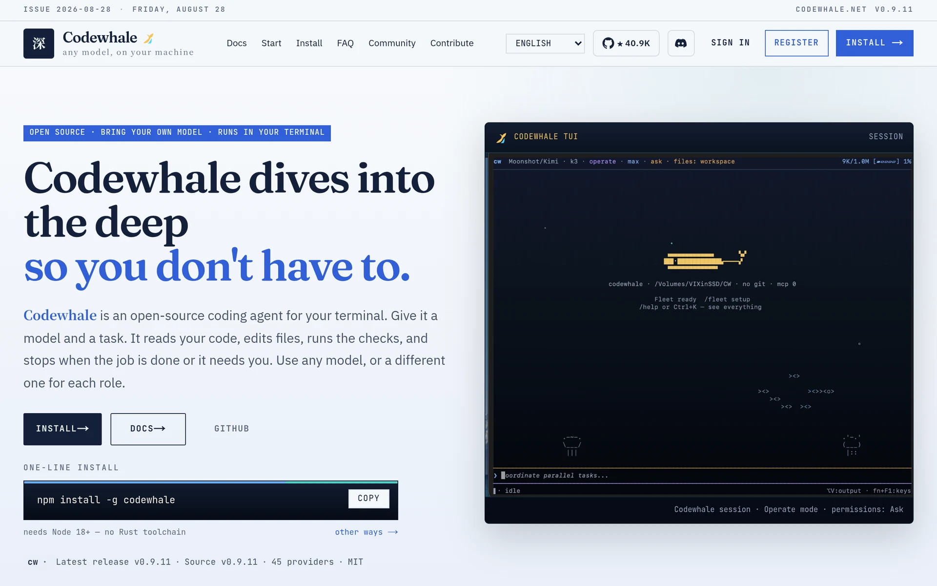 codewhale cli homepage