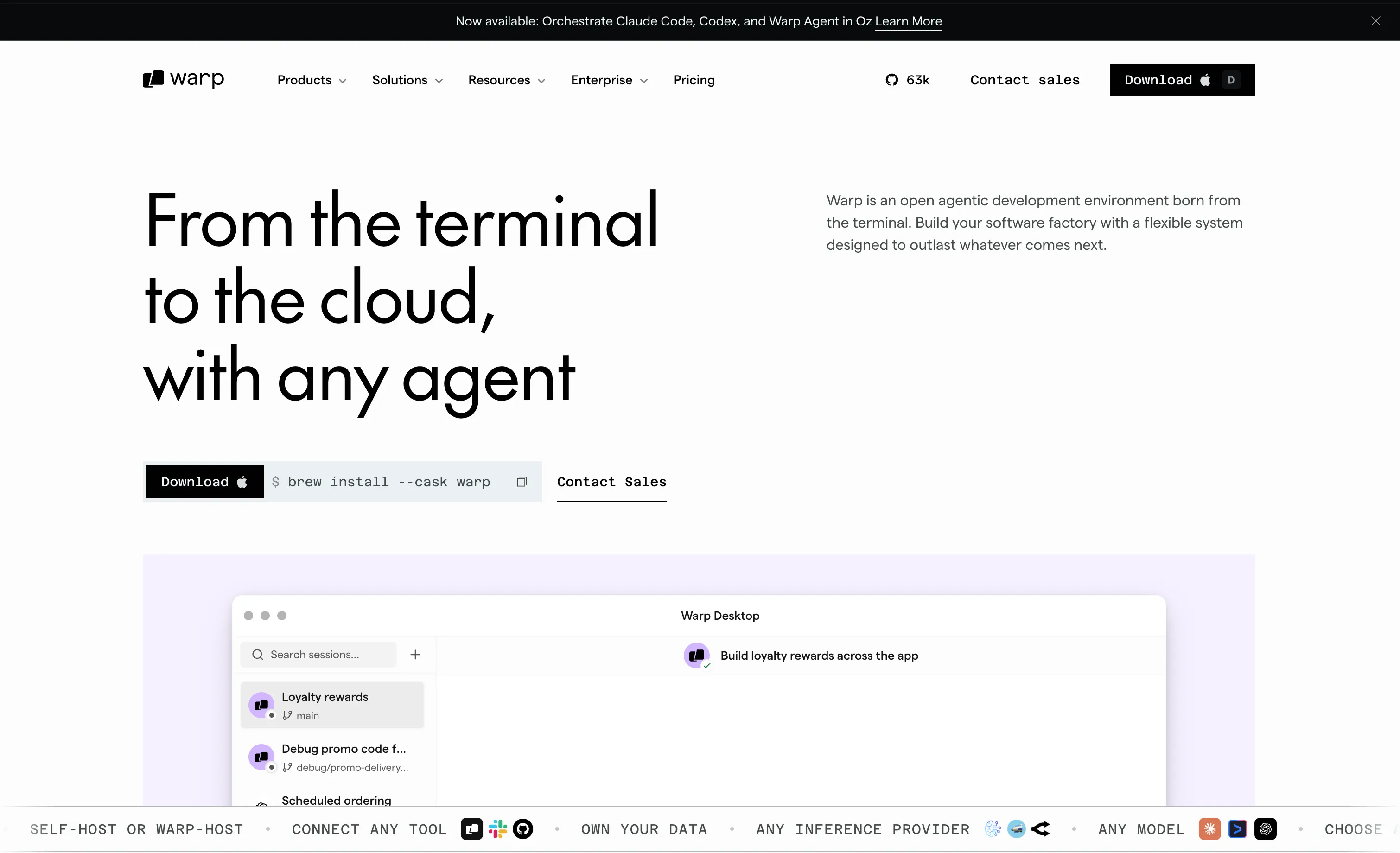 warp 2.0 agentic terminal