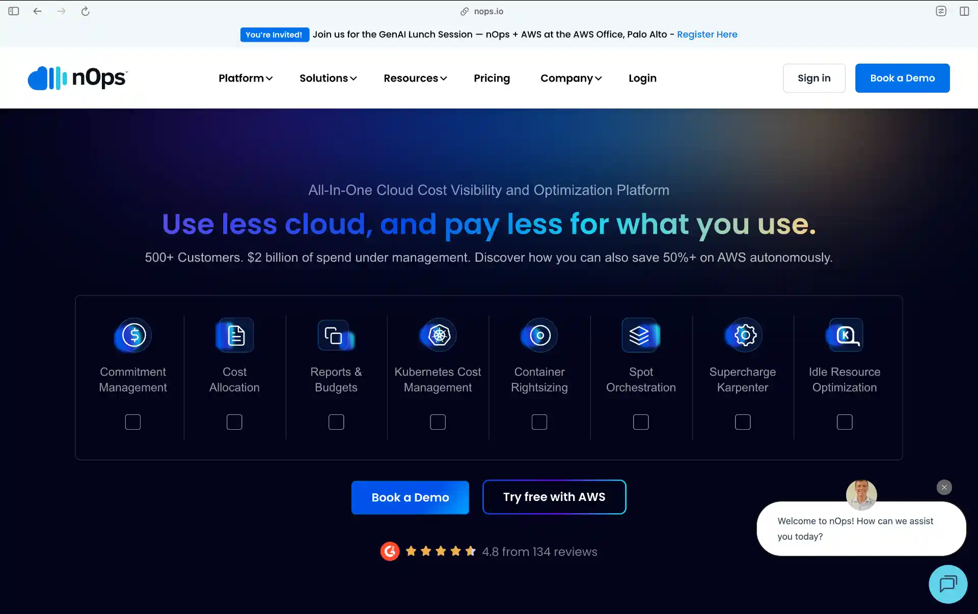 nOps AWS Cost Optimization Platform